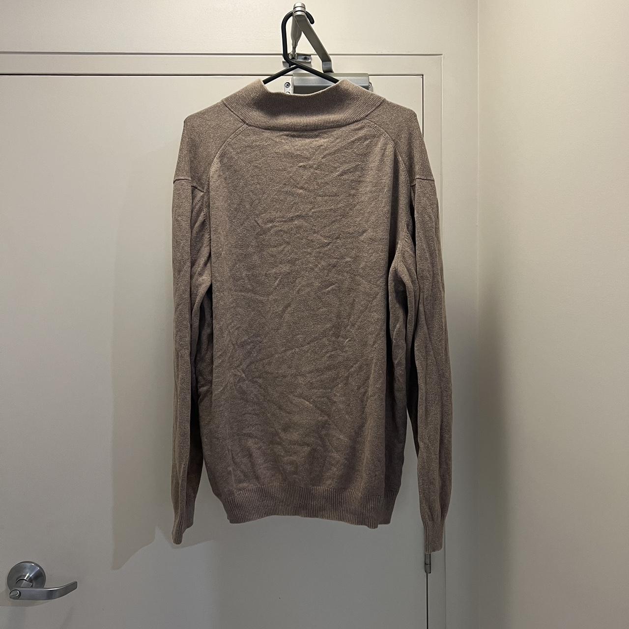 Quarter zip / 1/4 zip men’s brown jumper / sweater... - Depop