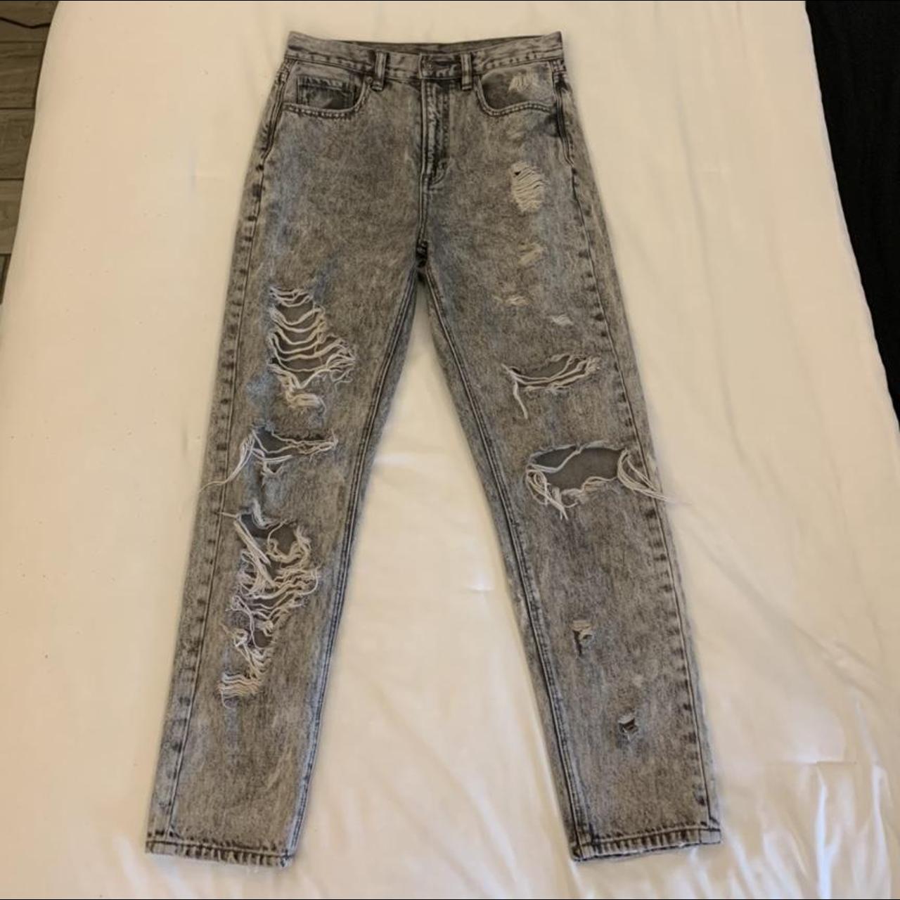 American Eagle Black Ripped Mom Jeans Color Depop