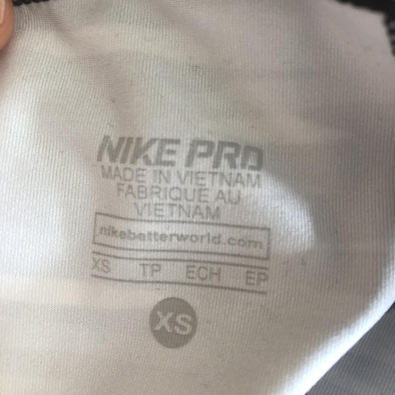 Nike pro leggings with dark gray grey white and - Depop
