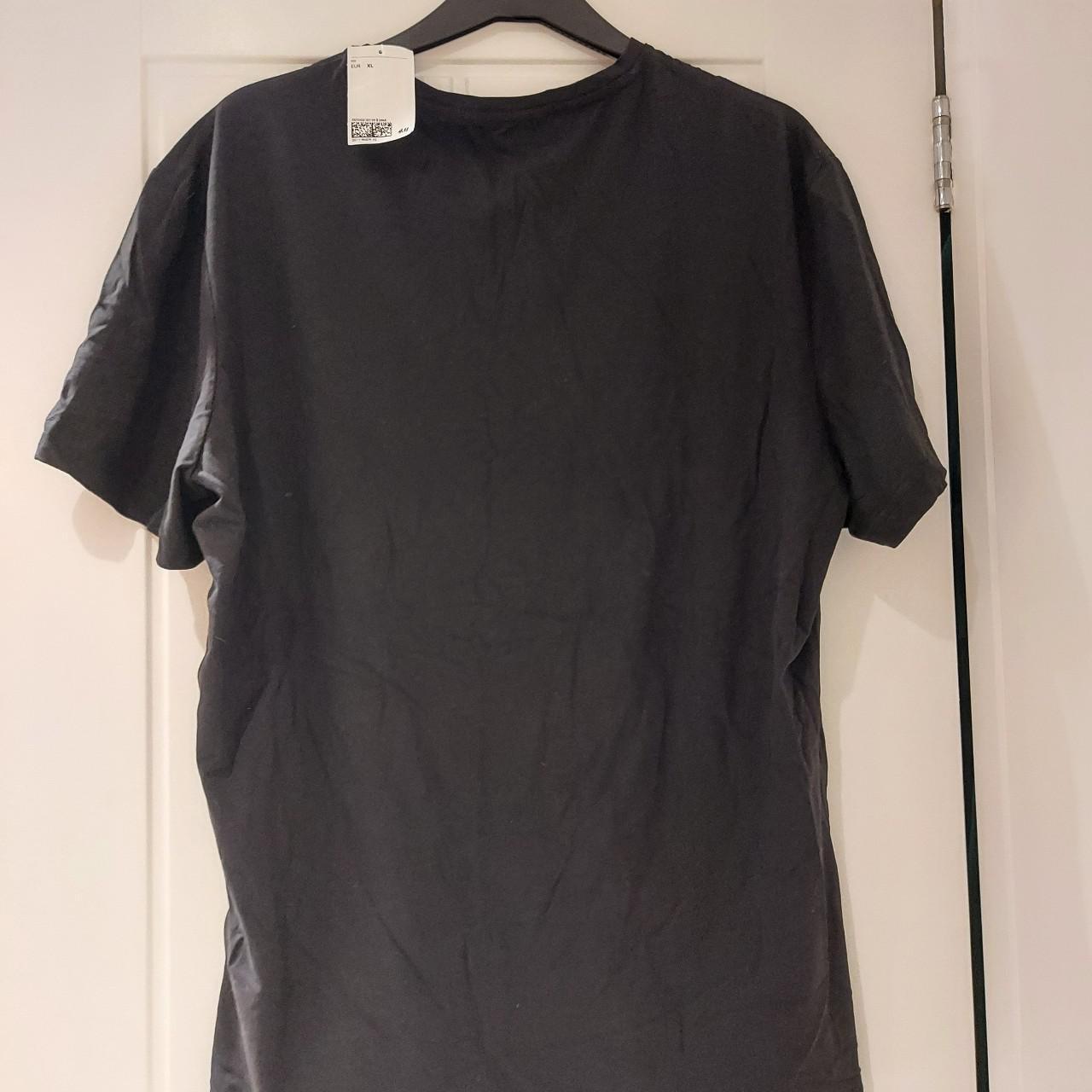 Brand new H&M Black T-shirt size XL crew neck slim fit - Depop