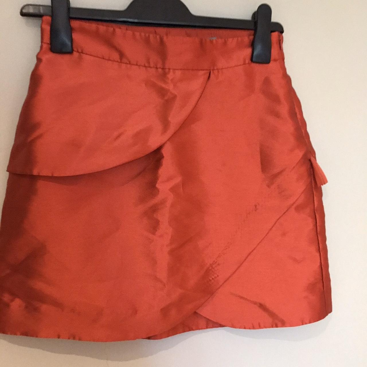 ASOS satin mini red skirt honestly the nicest skirt ️... - Depop