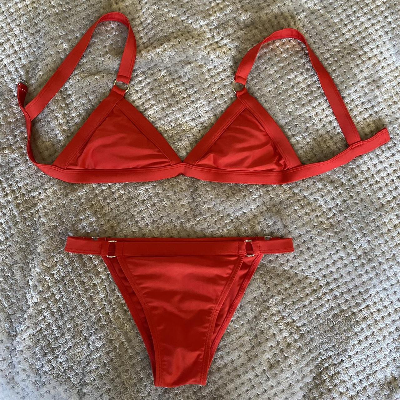 Red bikini set, fits size XS-S Simple but effective... - Depop