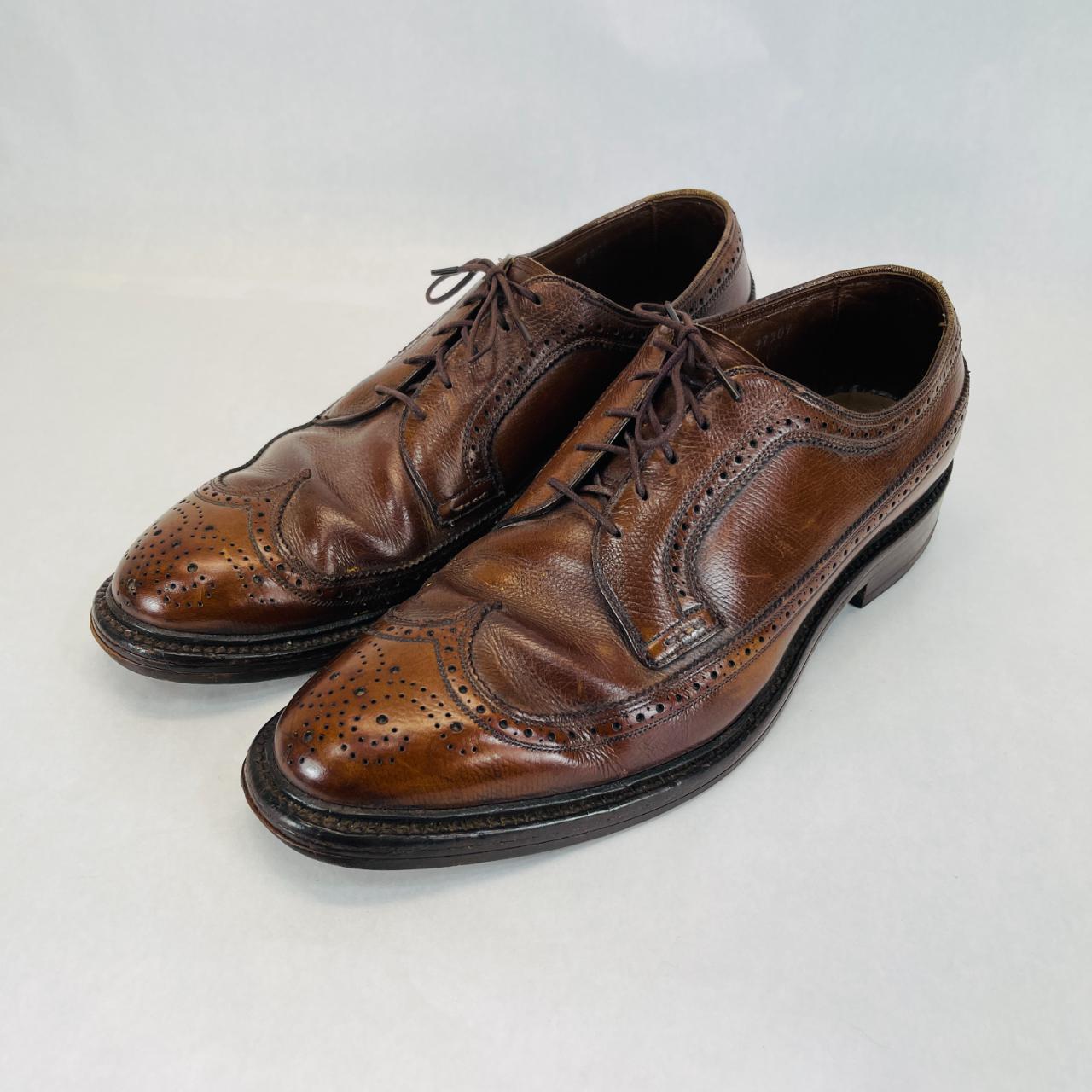 Allen Edmonds MacNeil Brown Leather Wingtips Full... - Depop