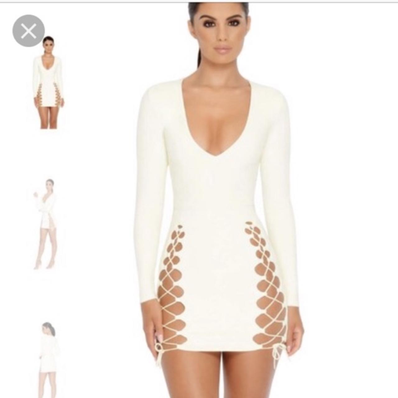 oh polly white suede dress