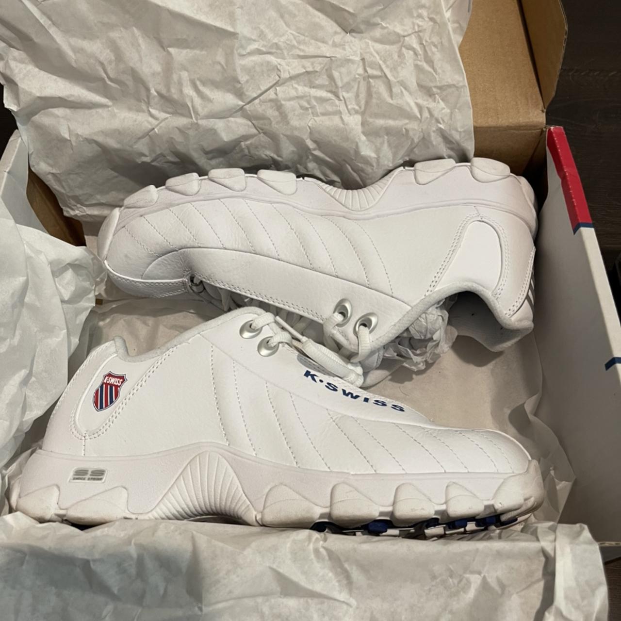 K-Swiss Men's White and Blue Trainers (2)