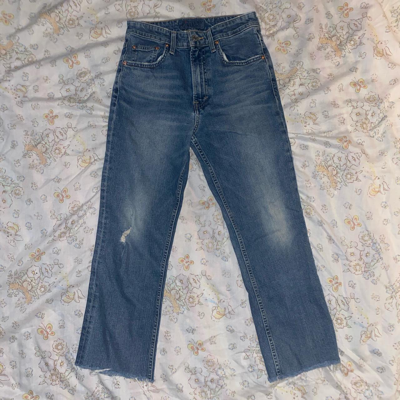 Lucky Brand Women's Blue and White Jeans