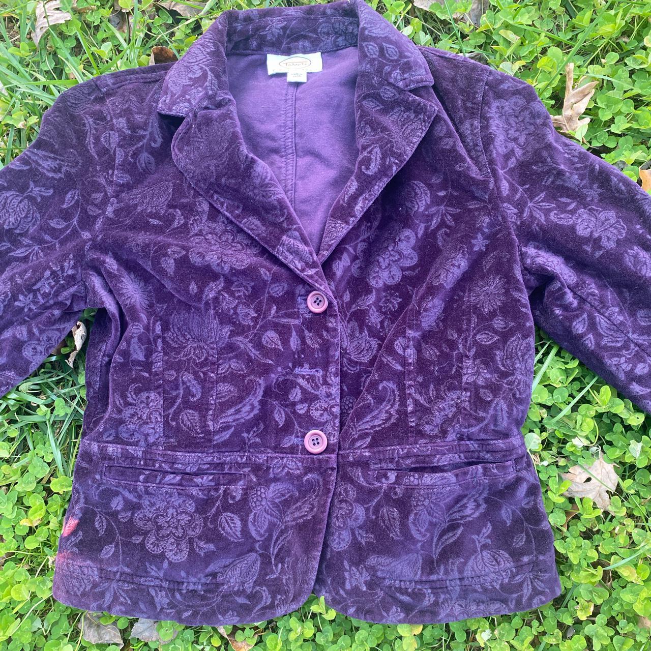 Product Image 2 - Purple velvet jacket has a
