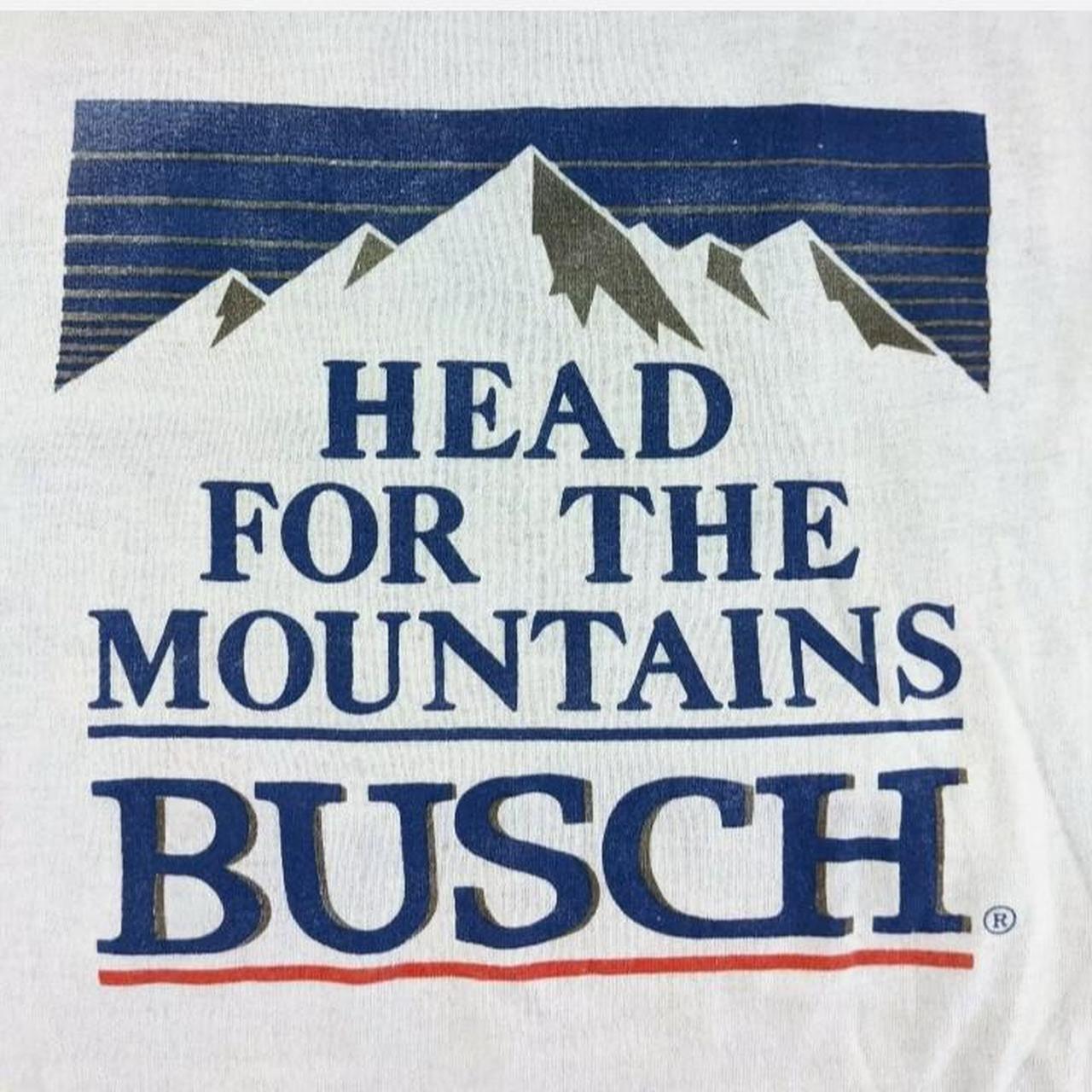 Vintage 1970s Busch Beer "Head for the Mountains"... Depop