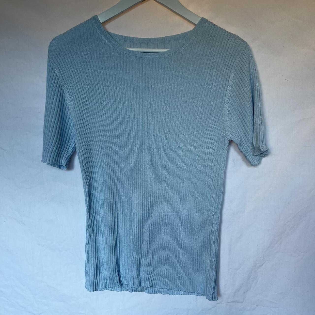 Ladies Vintage Ribbed T Shirt One Size Stretch Baby Depop