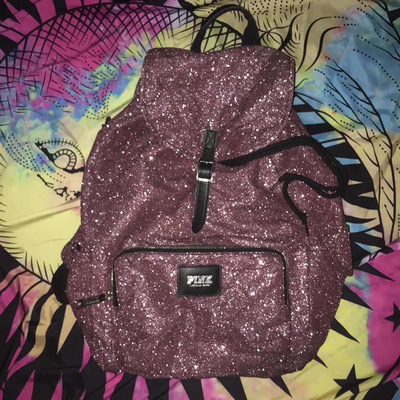 Pink glitter backpack best sale