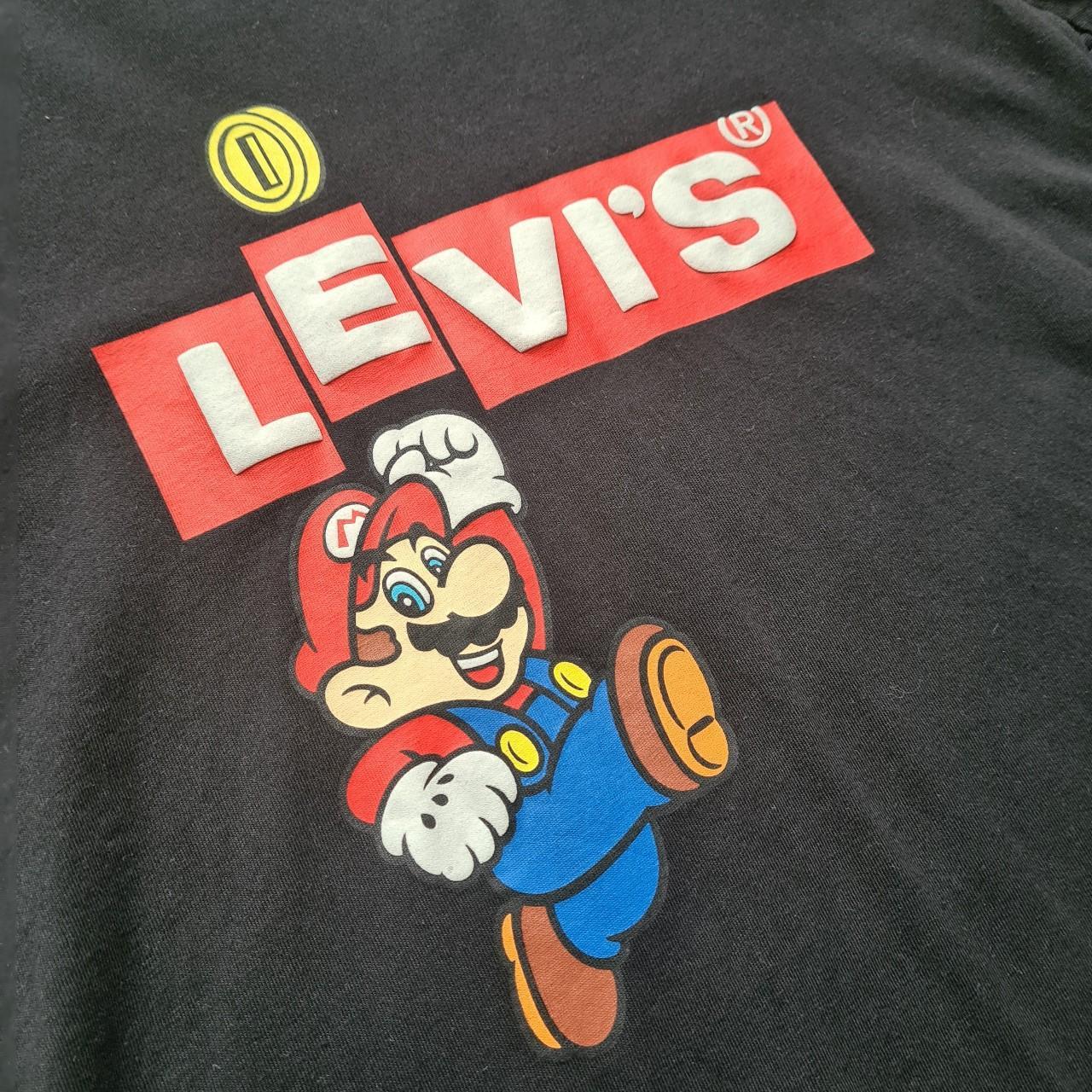 Levis x Nintendo super Mario Black graphic tshirt Depop