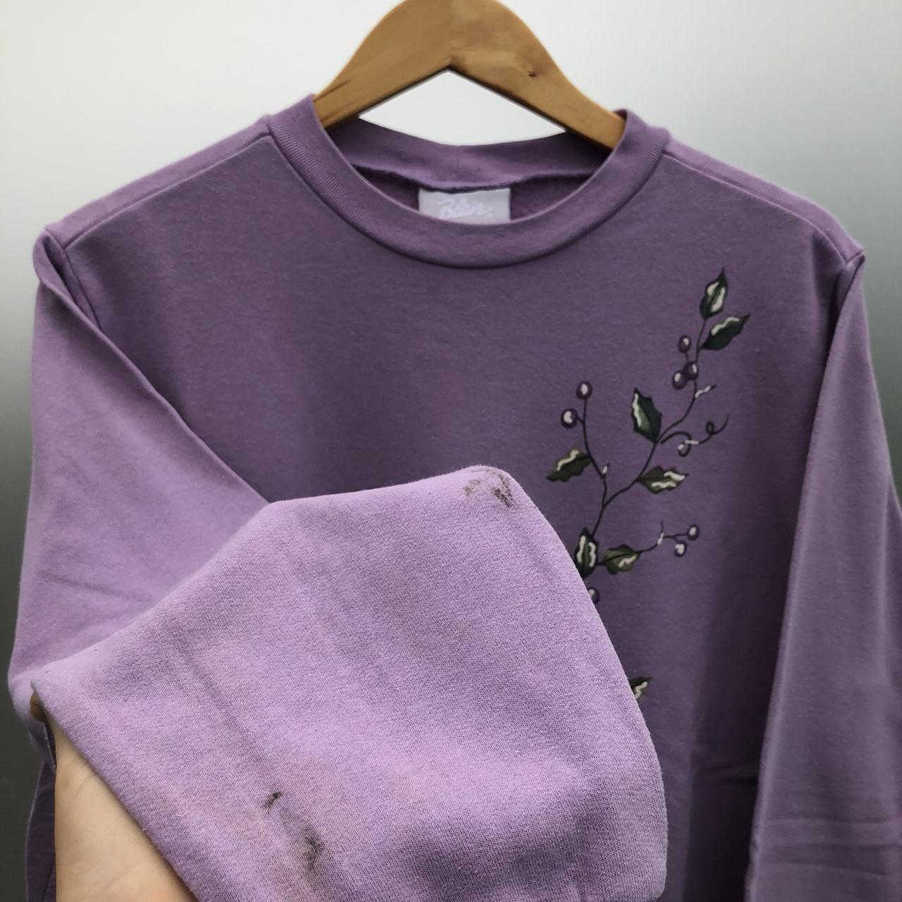 Pastel purple vintage floral sweatshirt, in great... Depop