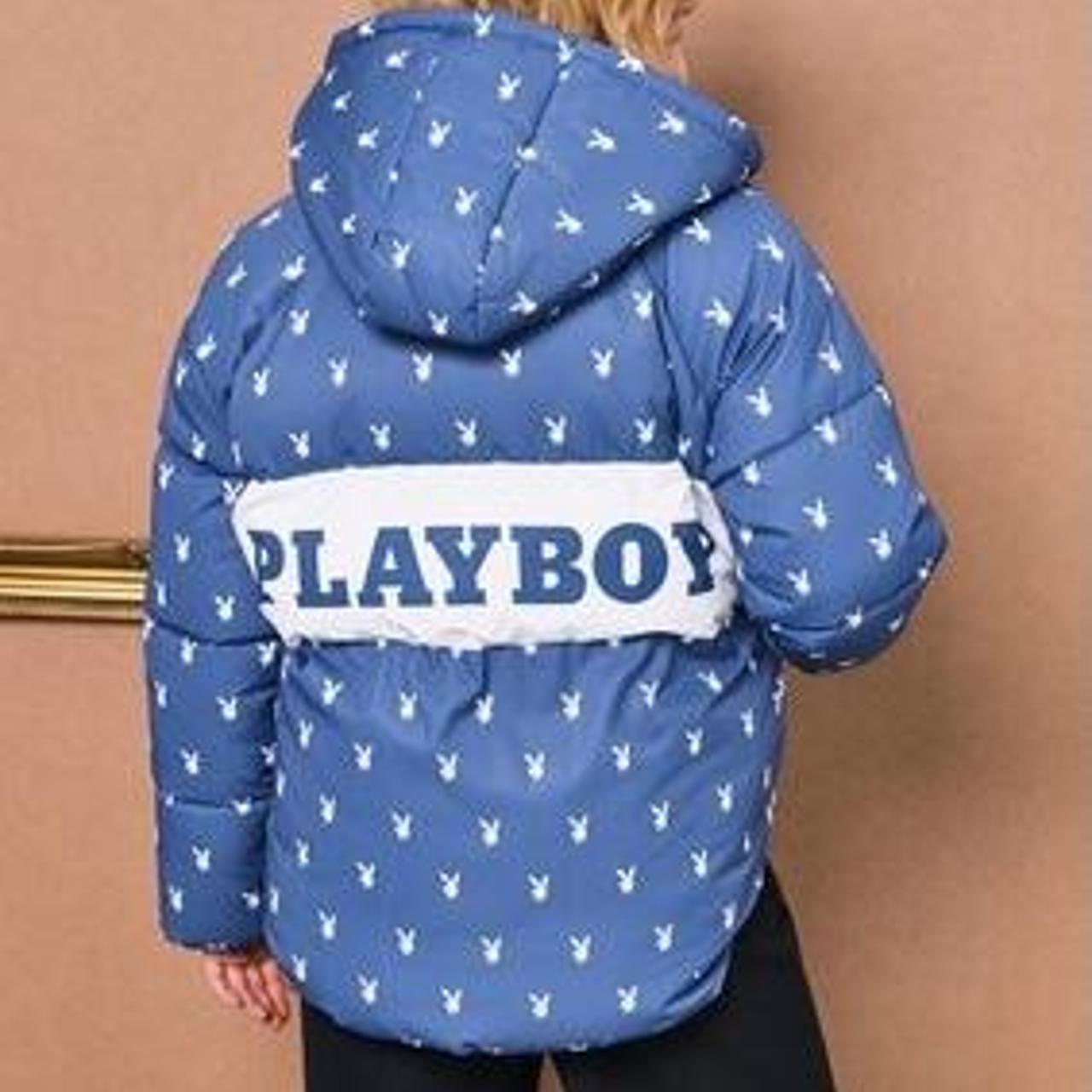 Playboy x Missguided Blue Bunny Print. Depop