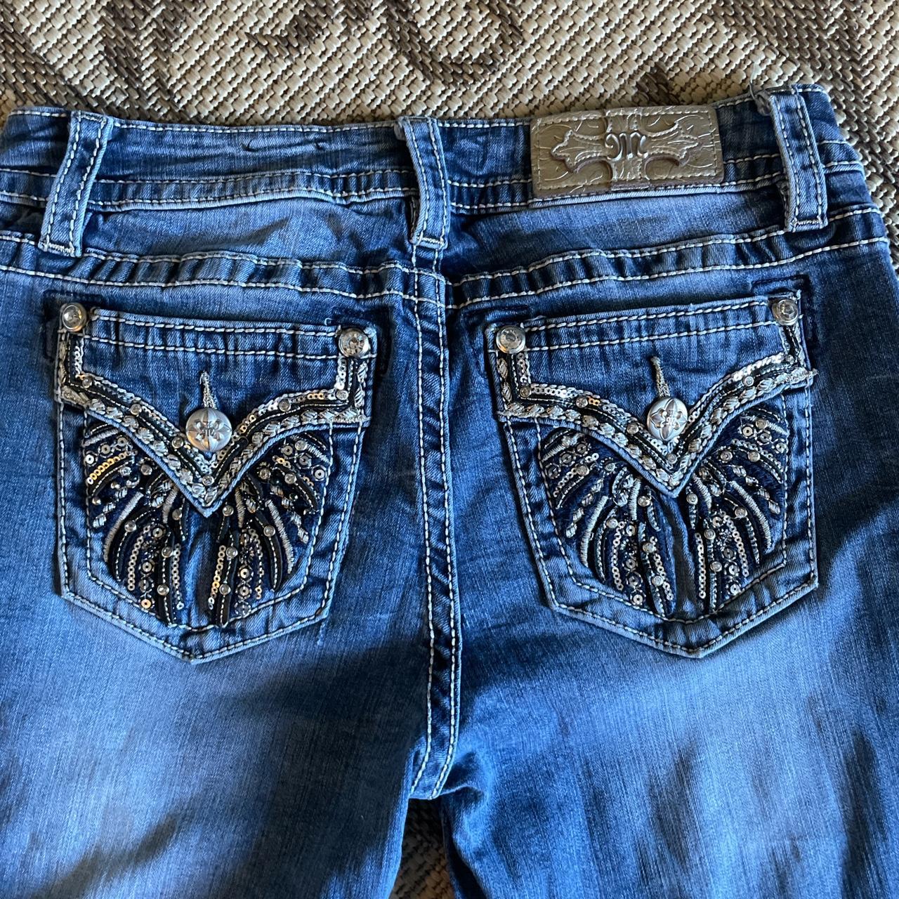 sick flared low rise miss me jeans #lowrise... - Depop