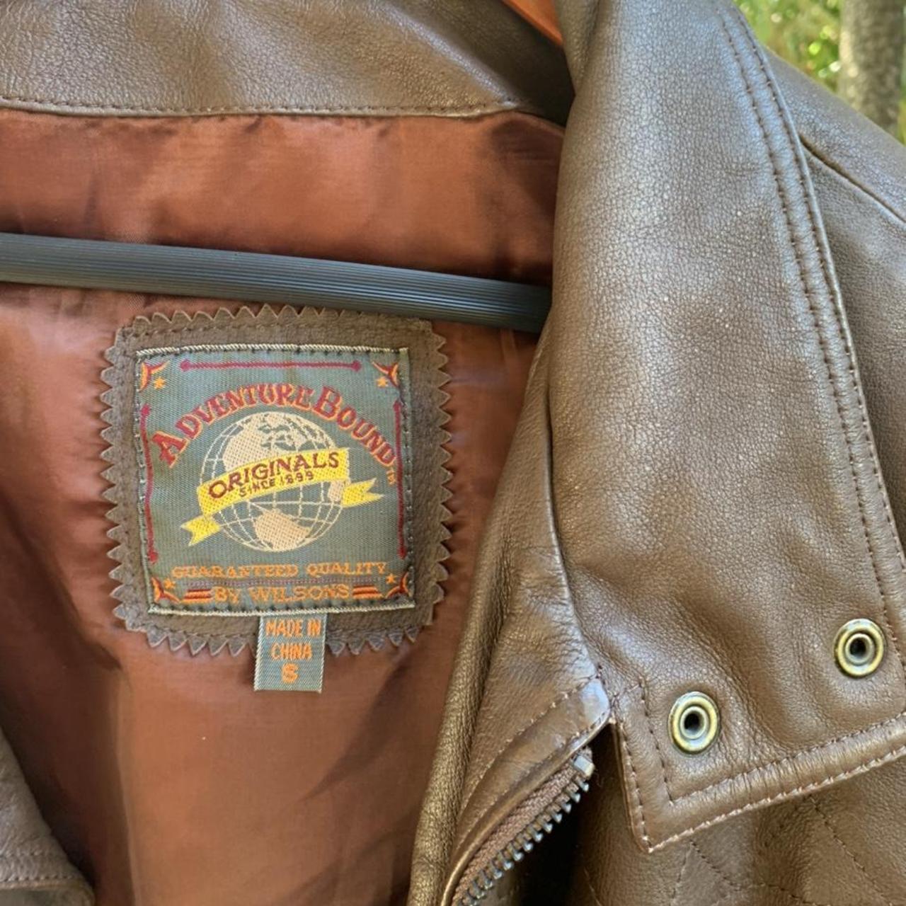 Adventure Bound Originals Brown Leather Jacket Size... - Depop