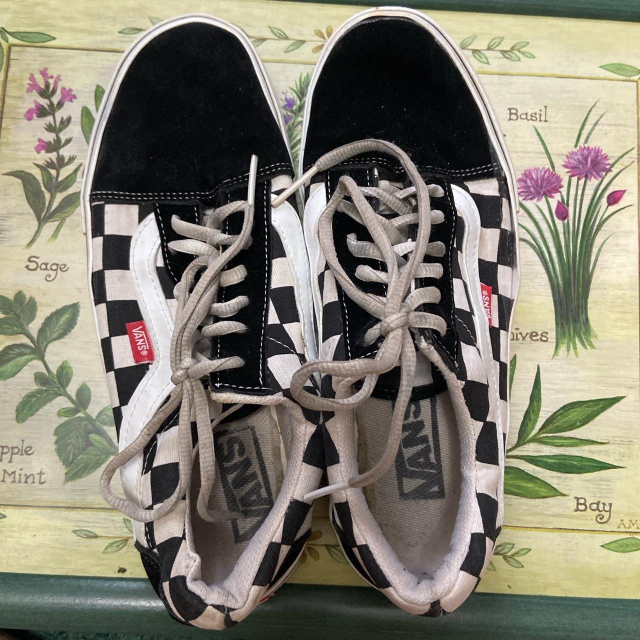 Official vans white and black squirrel with blacked... Depop