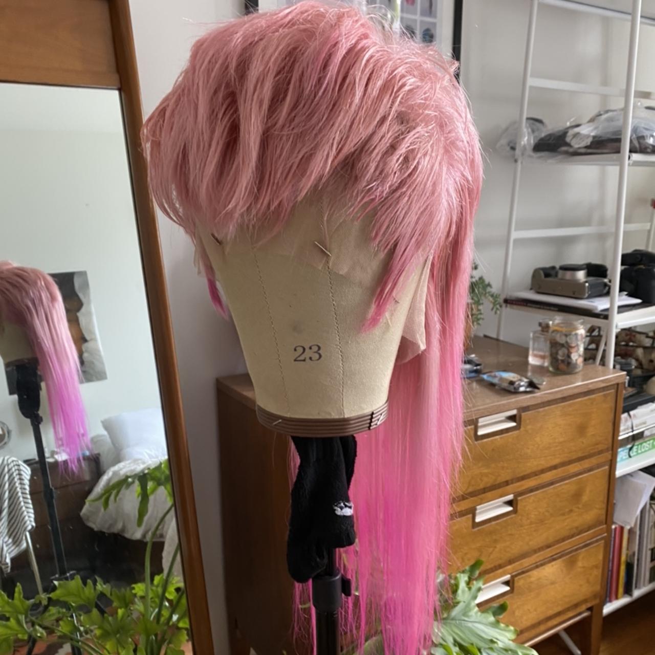 pink mullet wig