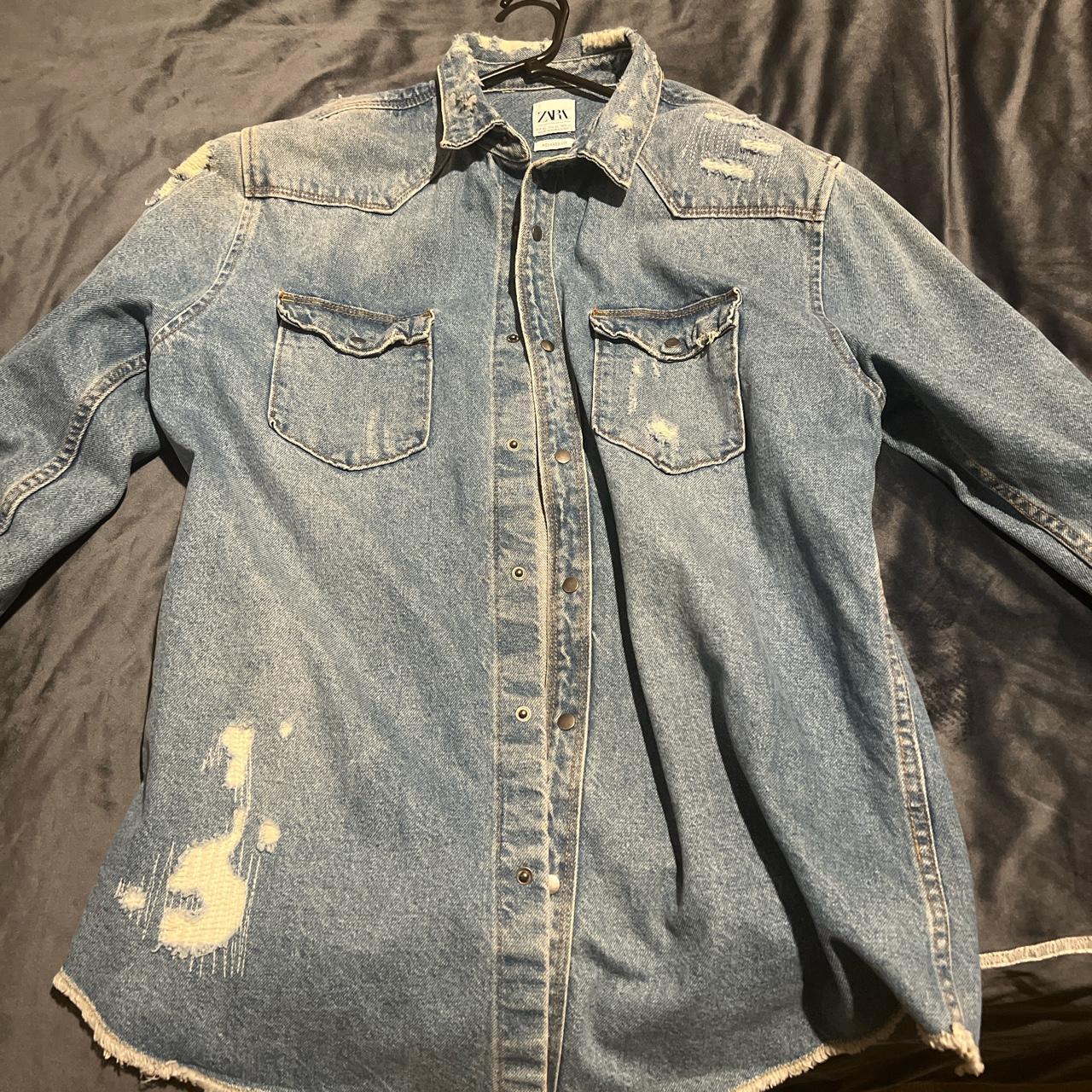 Zara Men's Blue Jacket | Depop