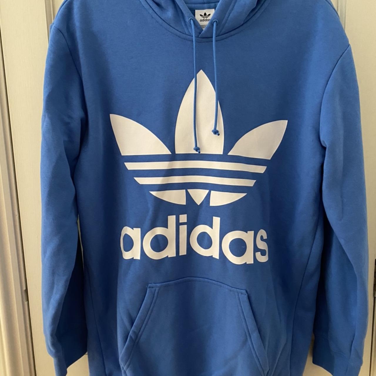 Adidas Women's Blue Hoodie | Depop