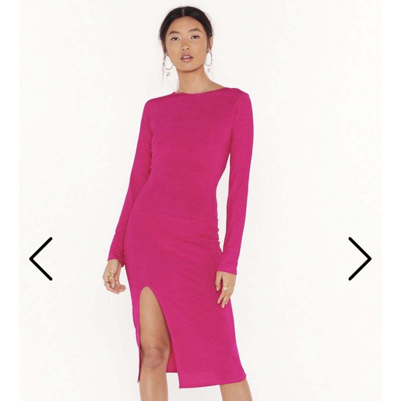 nasty-gal-women-s-pink-dress-depop