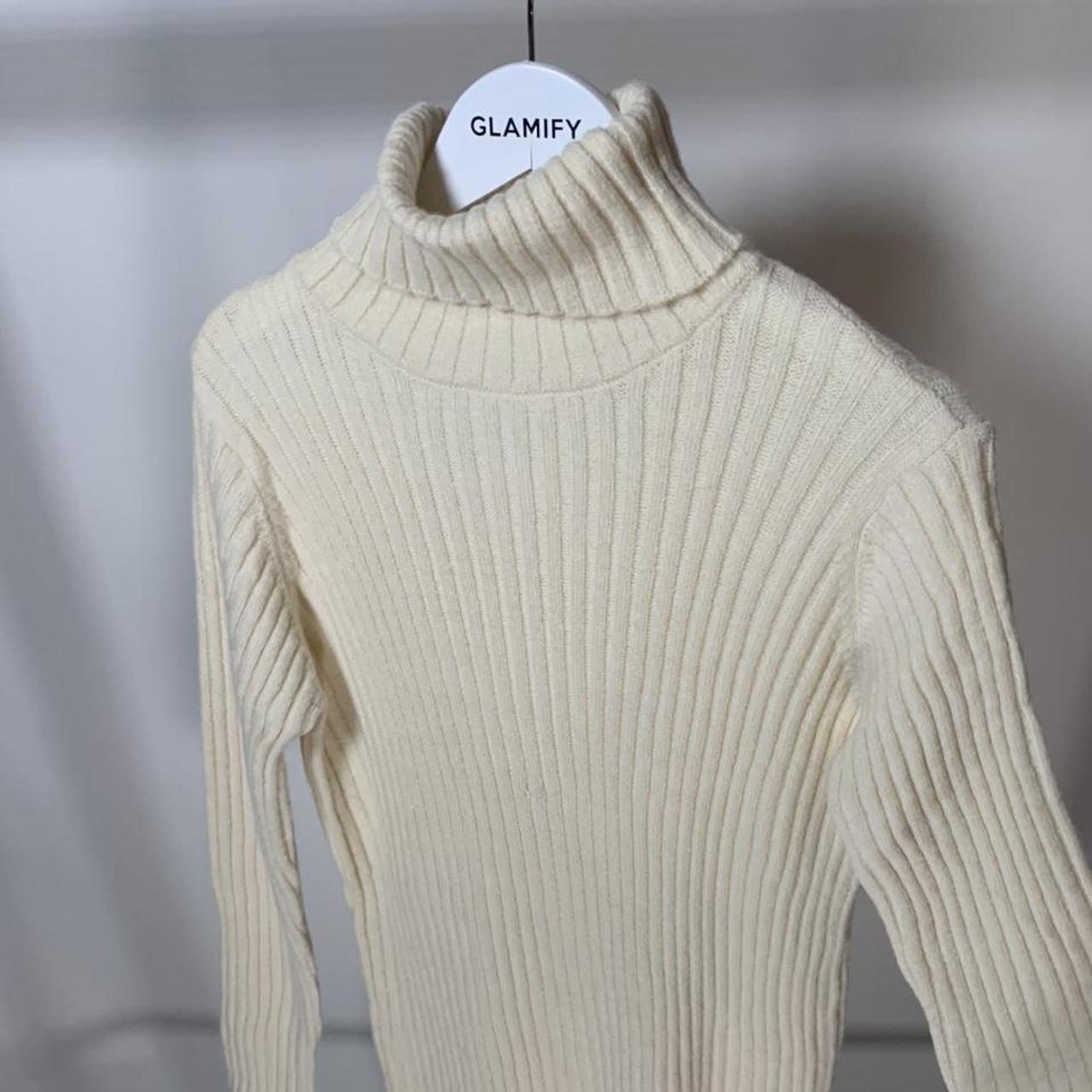 Cream polo neck jumper dress size uk M model... Depop