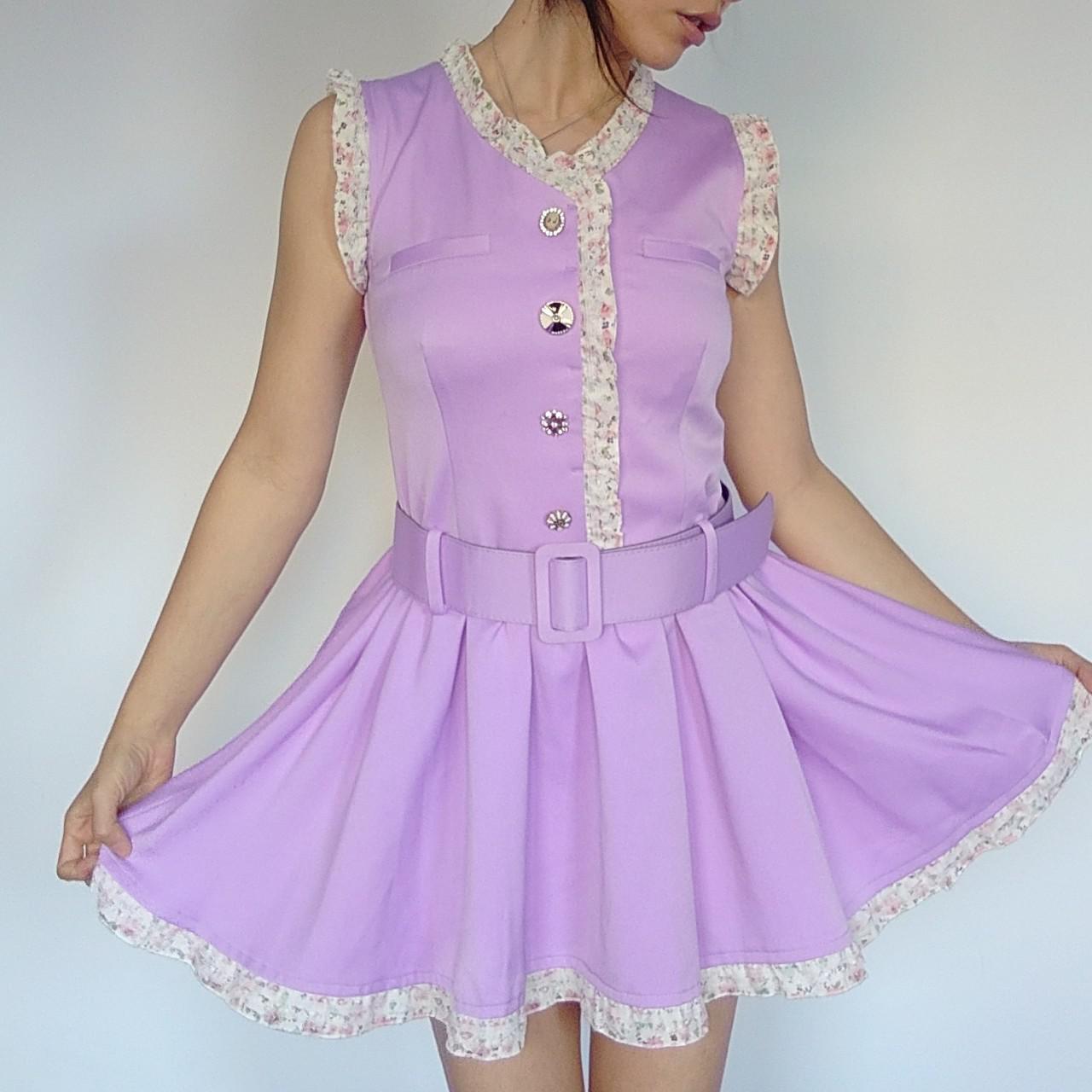 Swan Kiss lavender one piece belt dress In perfect... - Depop