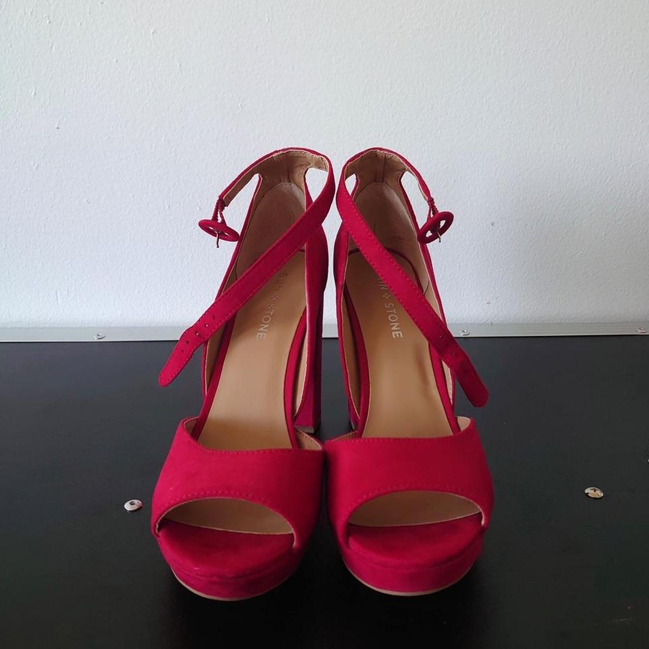 Sun + Stone red platform heels These shoes are... - Depop