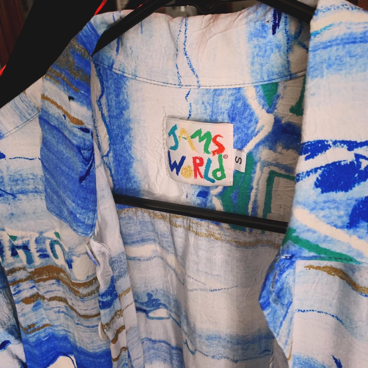 Jams World Palm Tree Button Up Shirt. (Mint... Depop