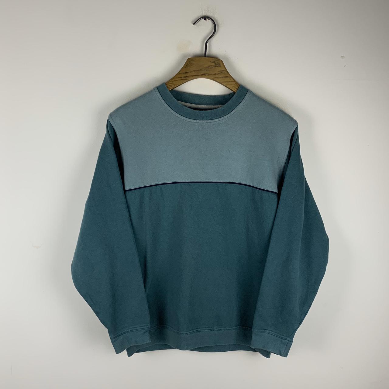 Vintage 90s Colourblock Crew Neck Sweatshirt... - Depop