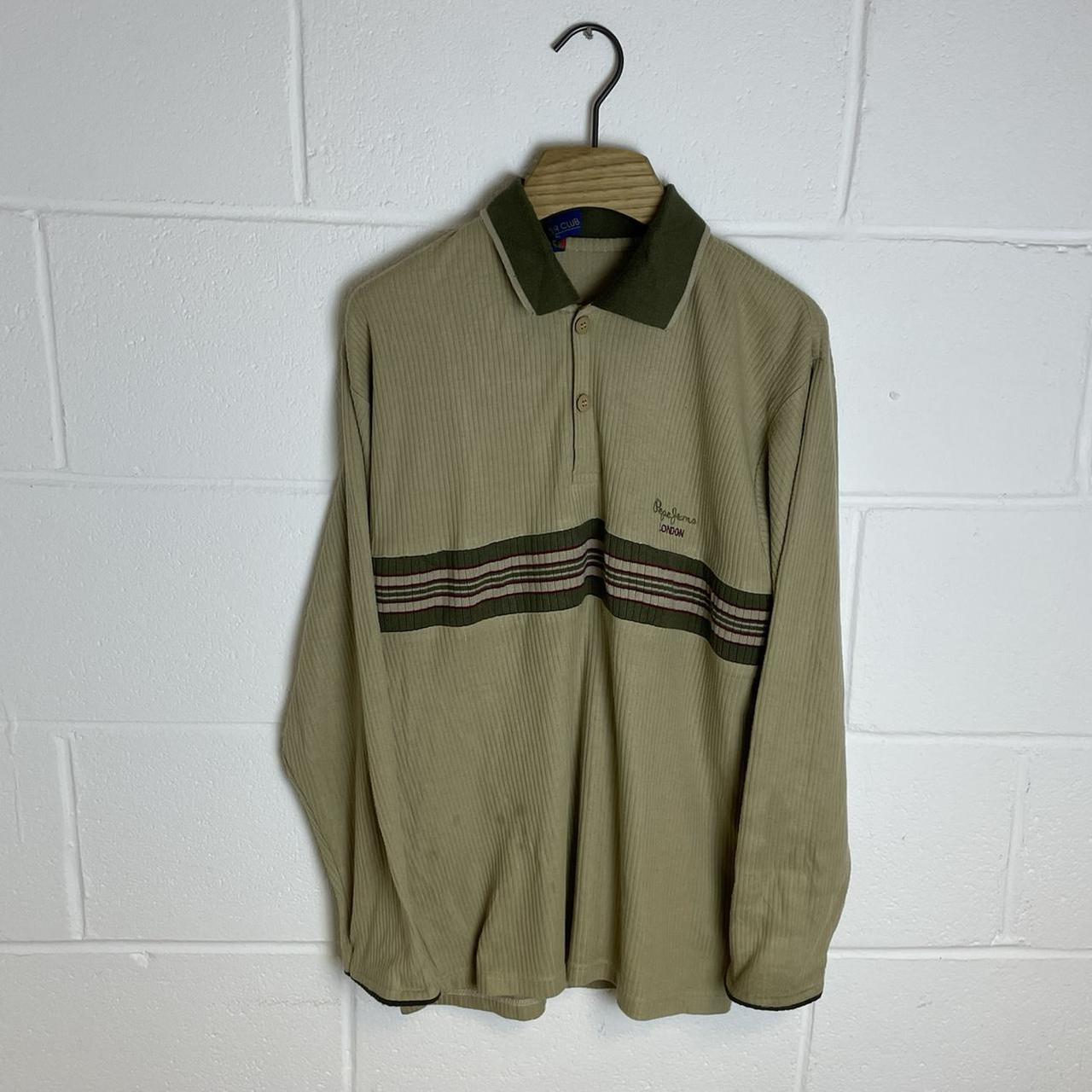 Vintage 90s Pepe Jeans London Embroidered Striped... - Depop