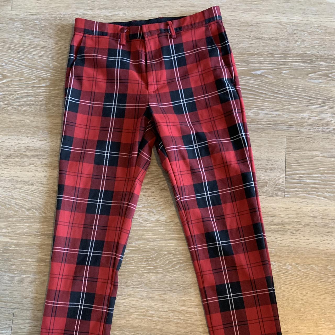 Plaid pants mens zara online