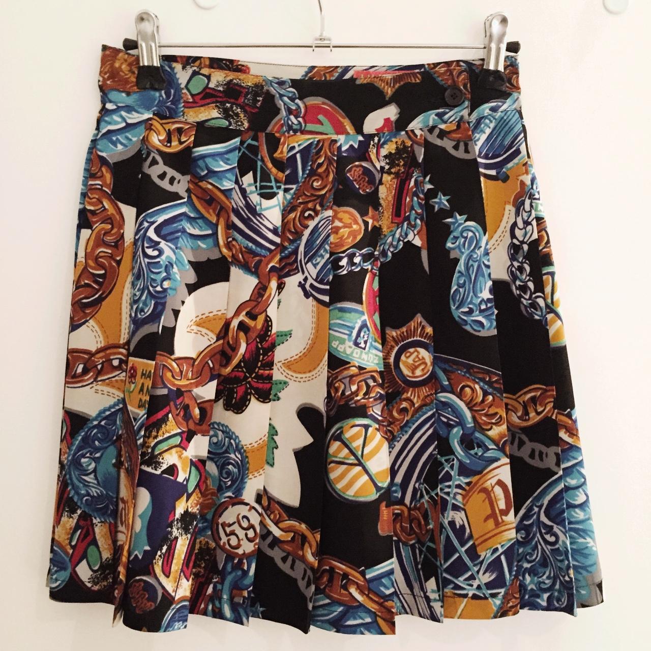 Kenzo Jungle 90’s High waiste skirt. 'Pleated, Matte... - Depop