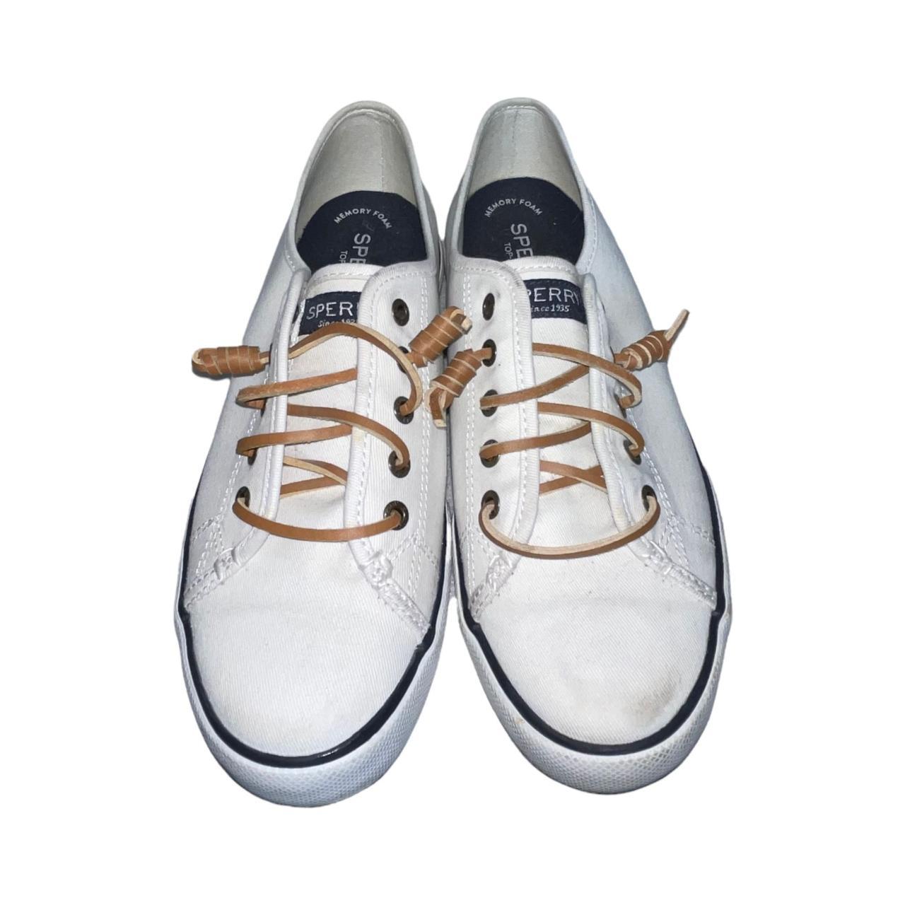 Women's White and Blue Loafers (2)