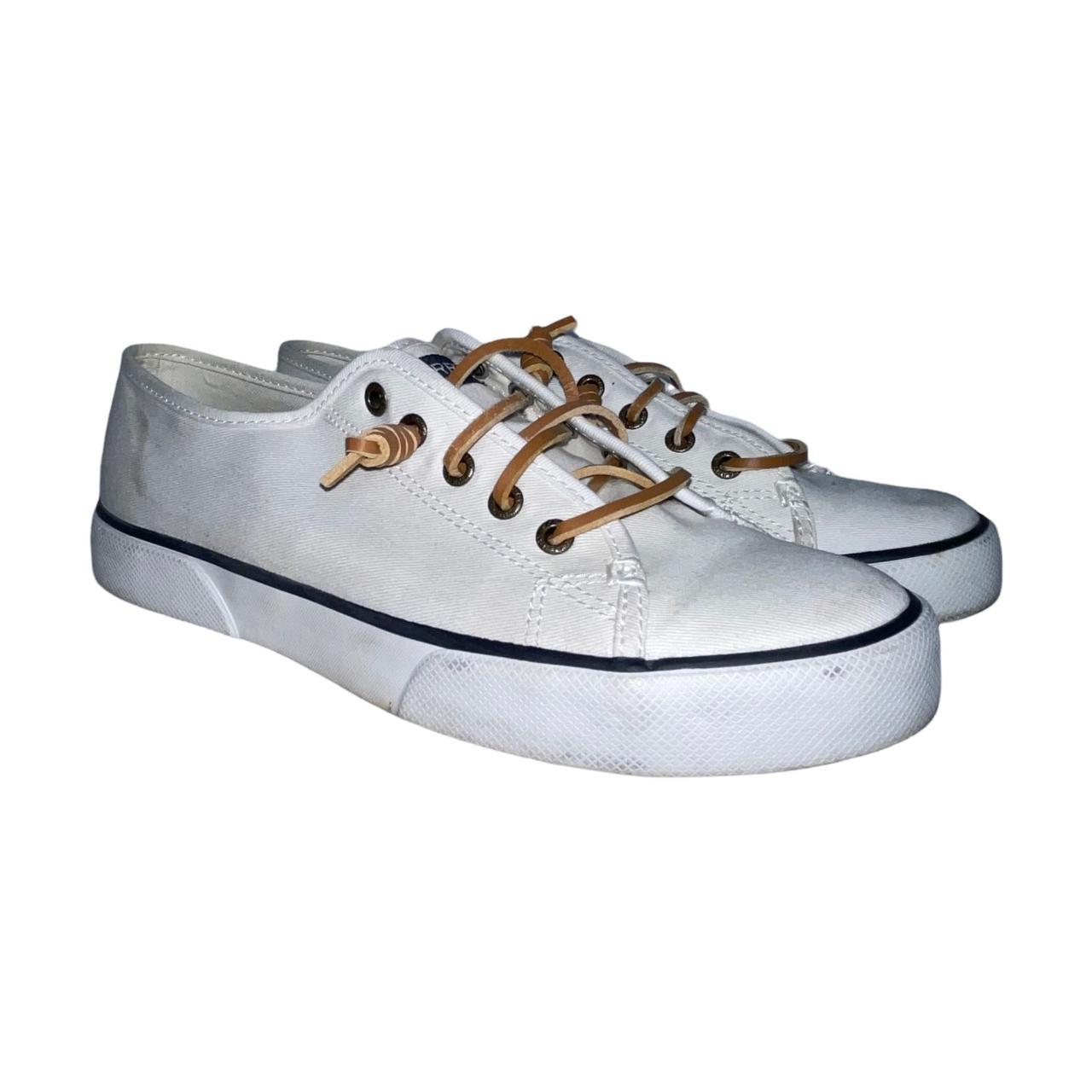Women's White and Blue Loafers
