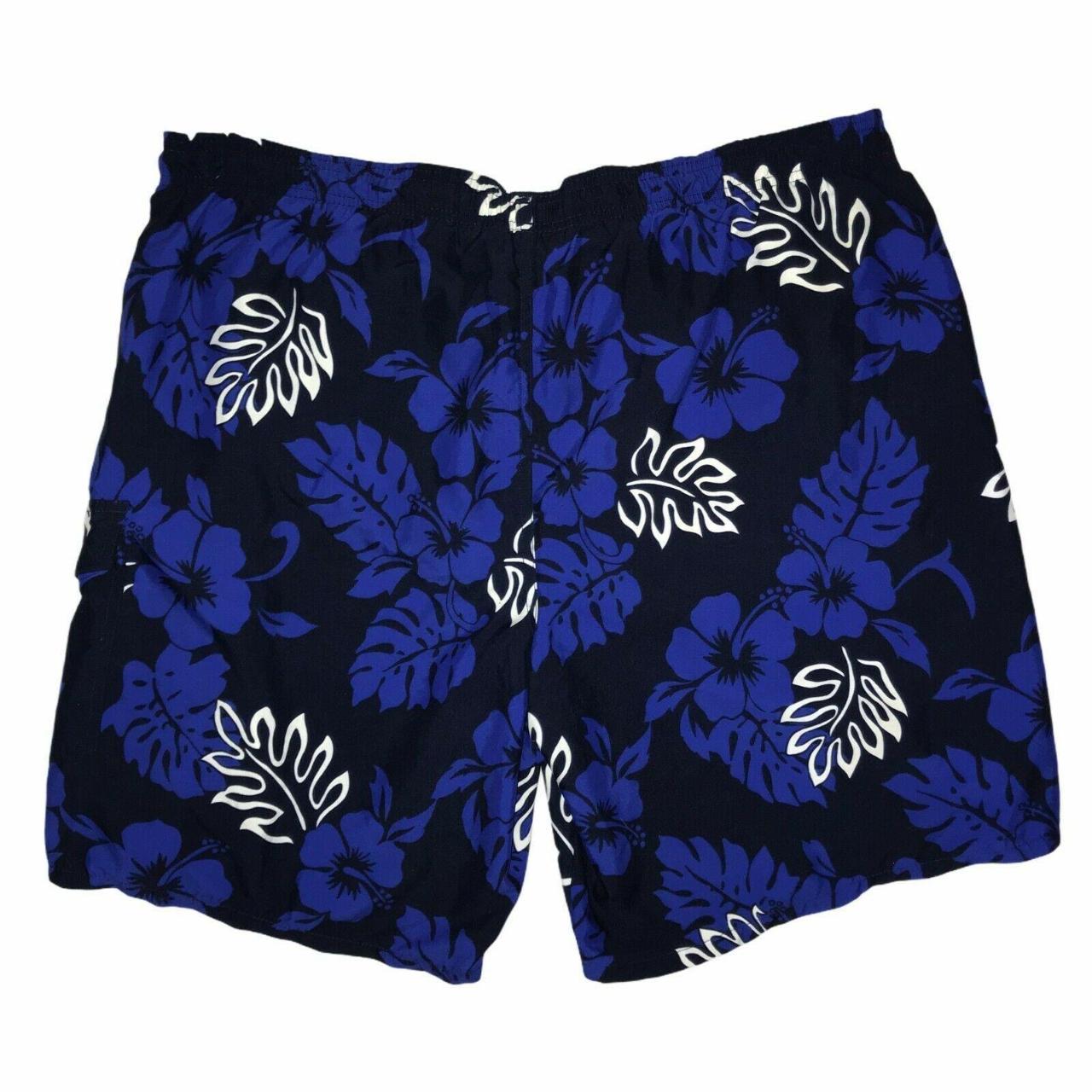 Paisley Print Swim Trunks Real nice navy blue - Depop