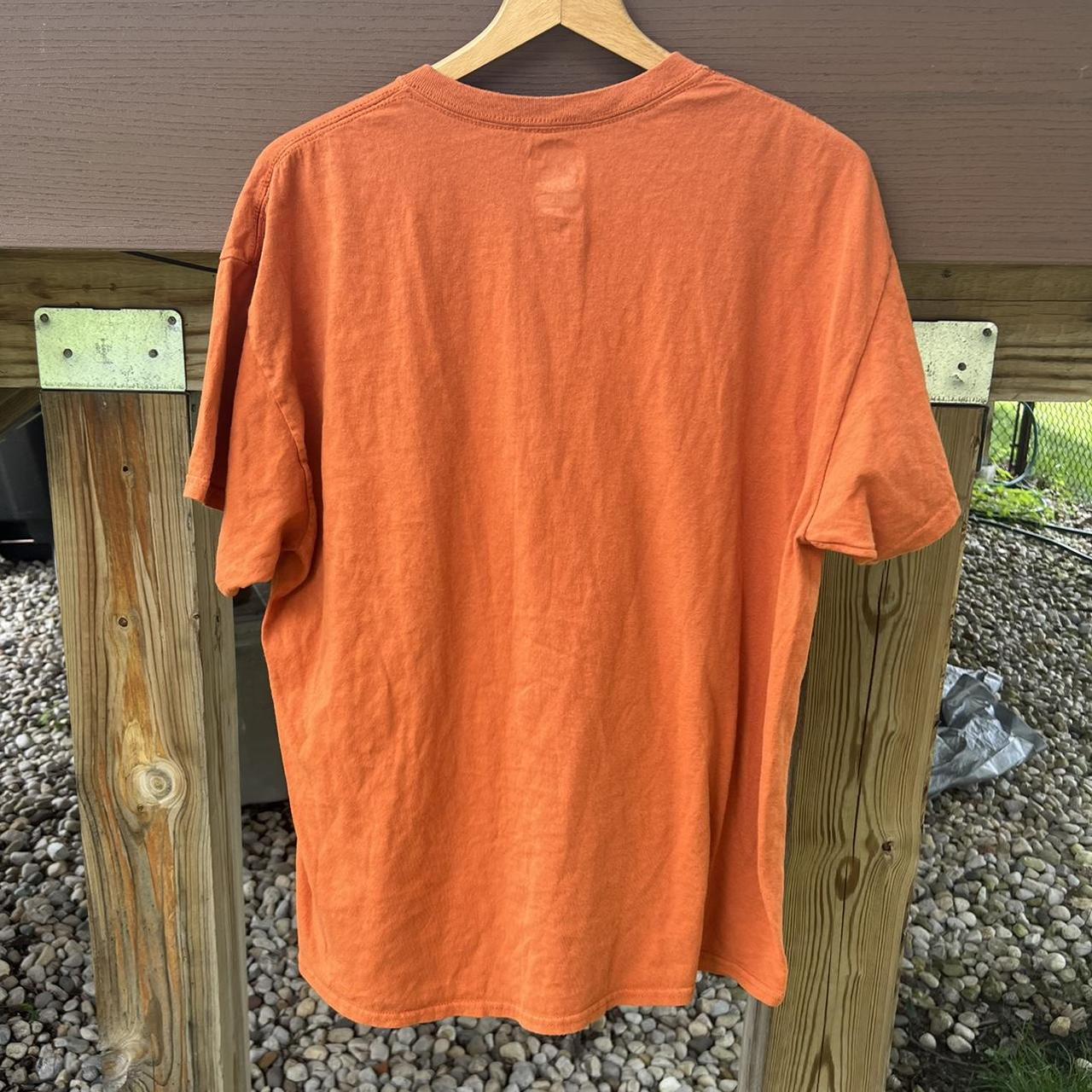 Duck and Cover Men's Orange and Green Shirt (2)