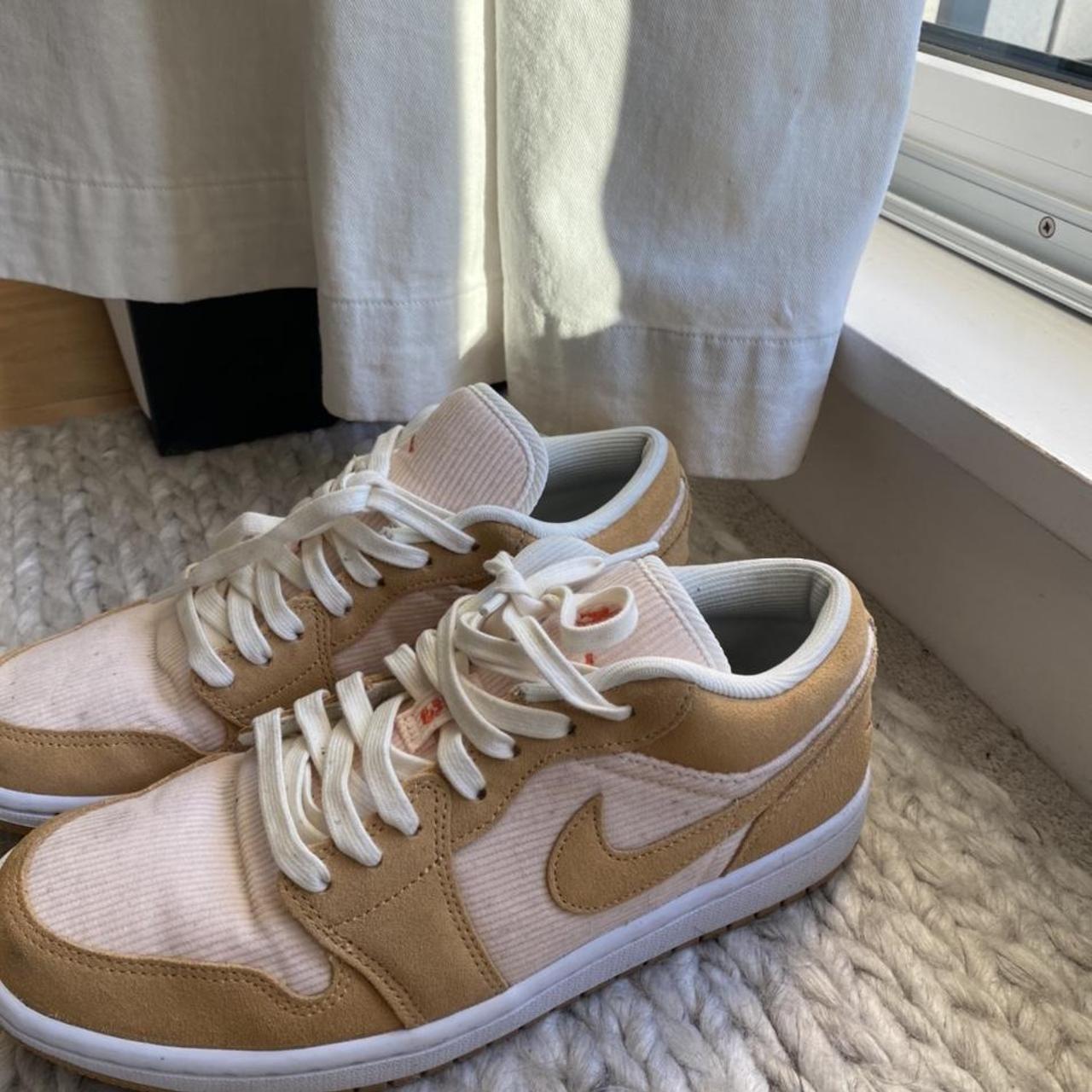 NIKE AIR JORDAN 1 LOW CORDUROY SUEDE WOMENS - worn... - Depop