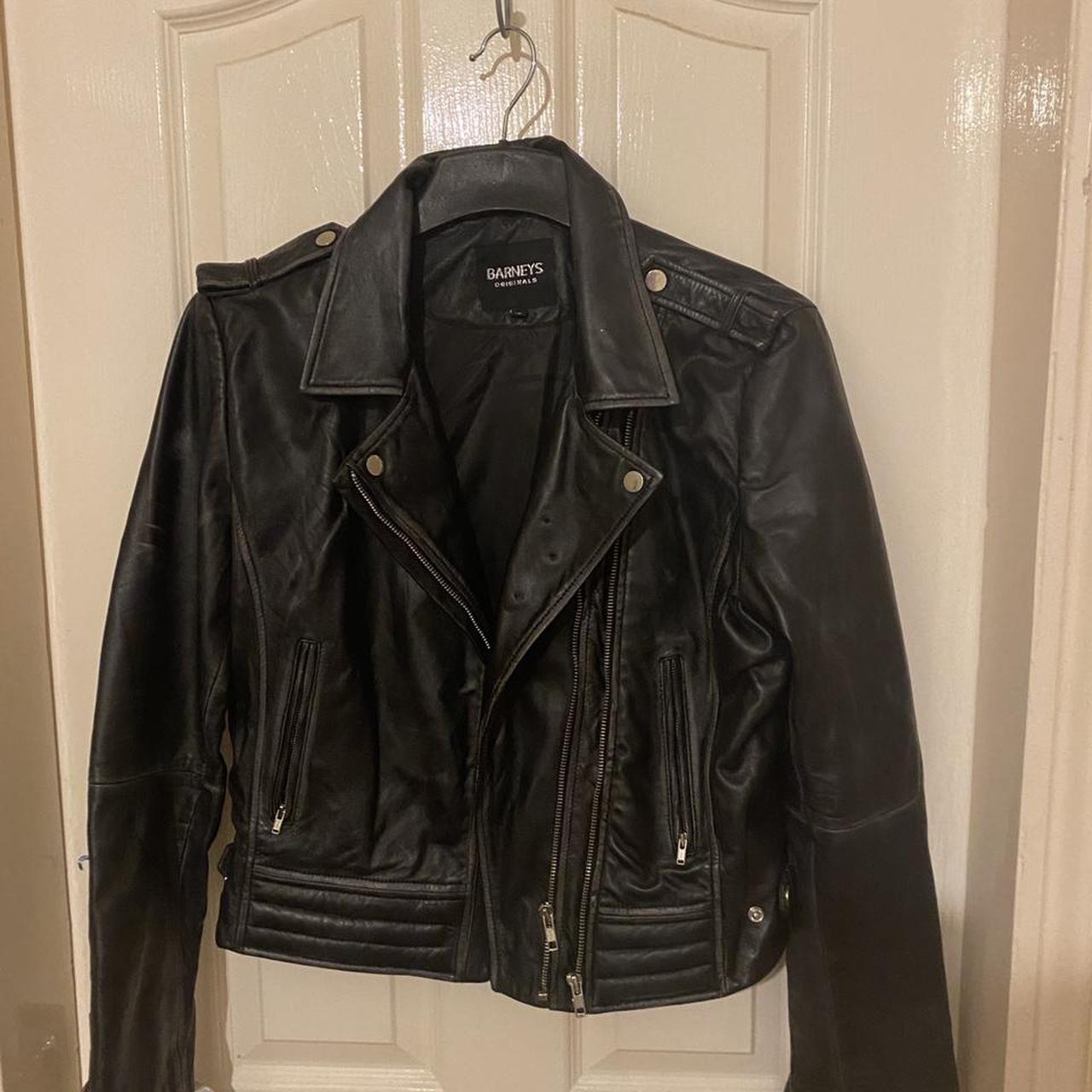 Barneys Original Leather Jacket. Size 16 women’s... - Depop