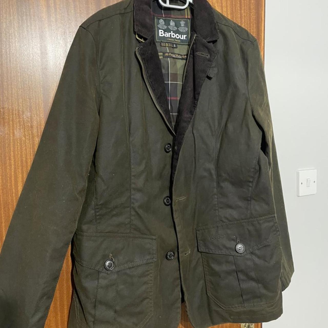 Mens Barbour wax jacket Size small Rarely worn as... - Depop
