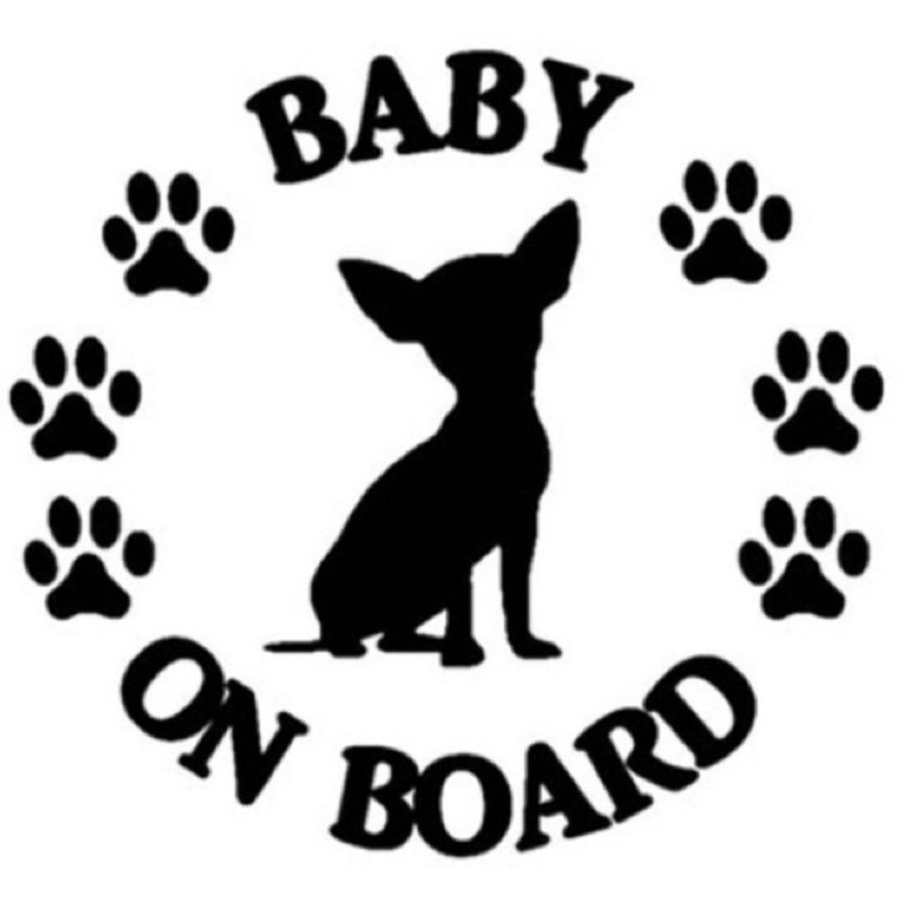 Baby On Board White Vinyl Decal Sticker