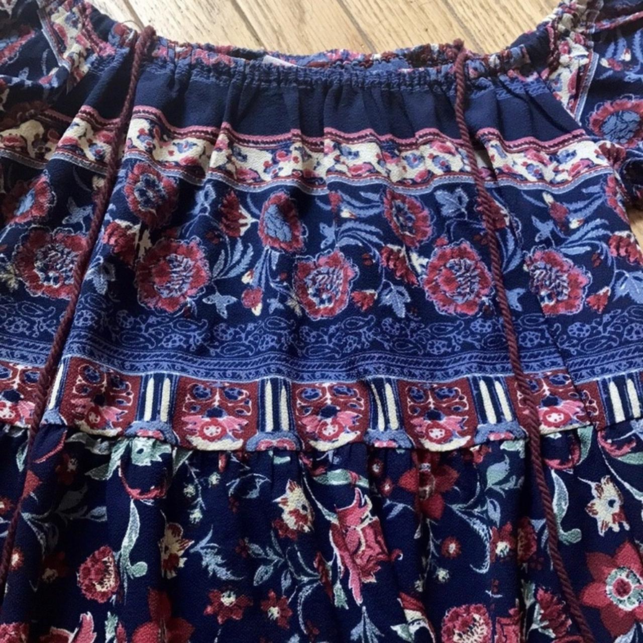 Versatile off shoulder floral boho peasant dress by... Depop