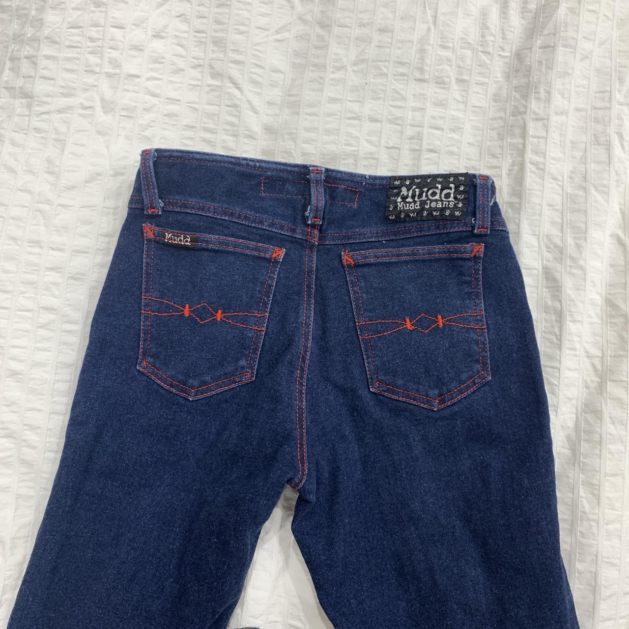 Mudd Clothing Women's Red and Navy Jeans | Depop