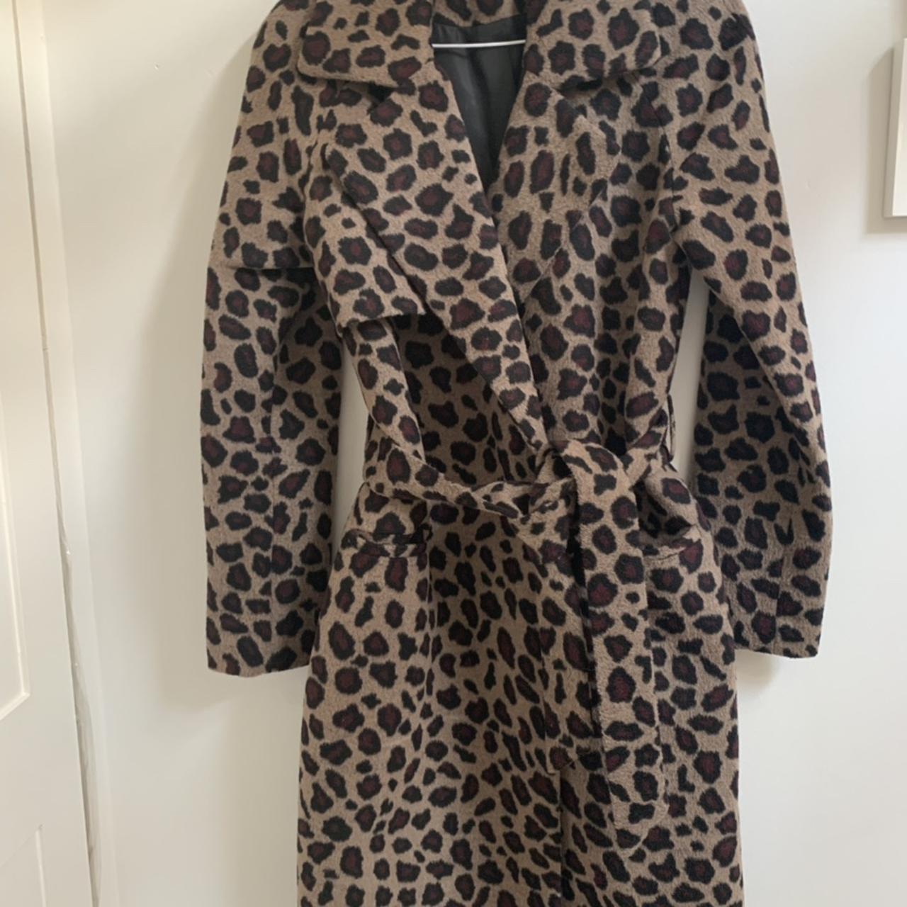 Leopard print hot sale trench coat