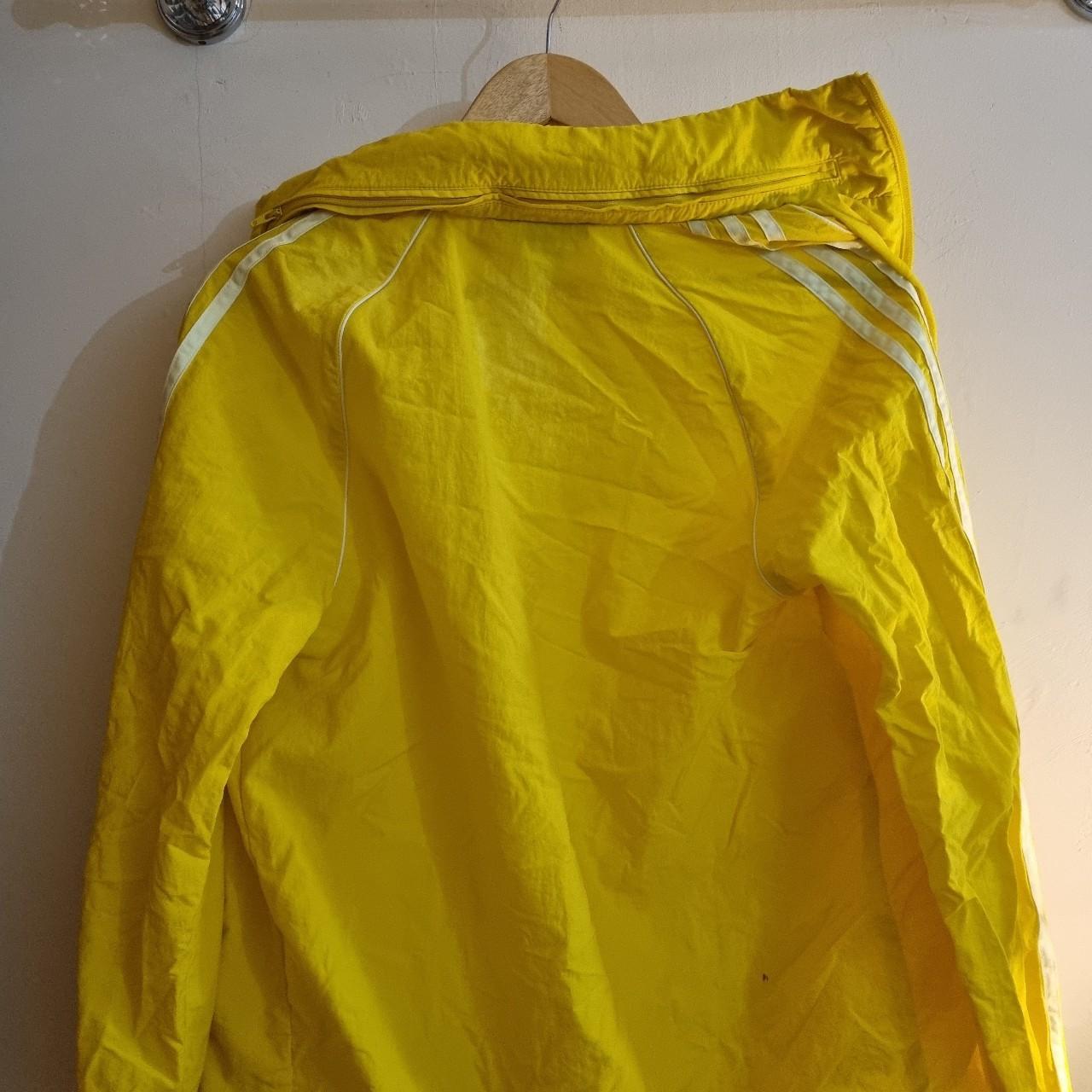 Adidas Women's Yellow and White Jacket | Depop