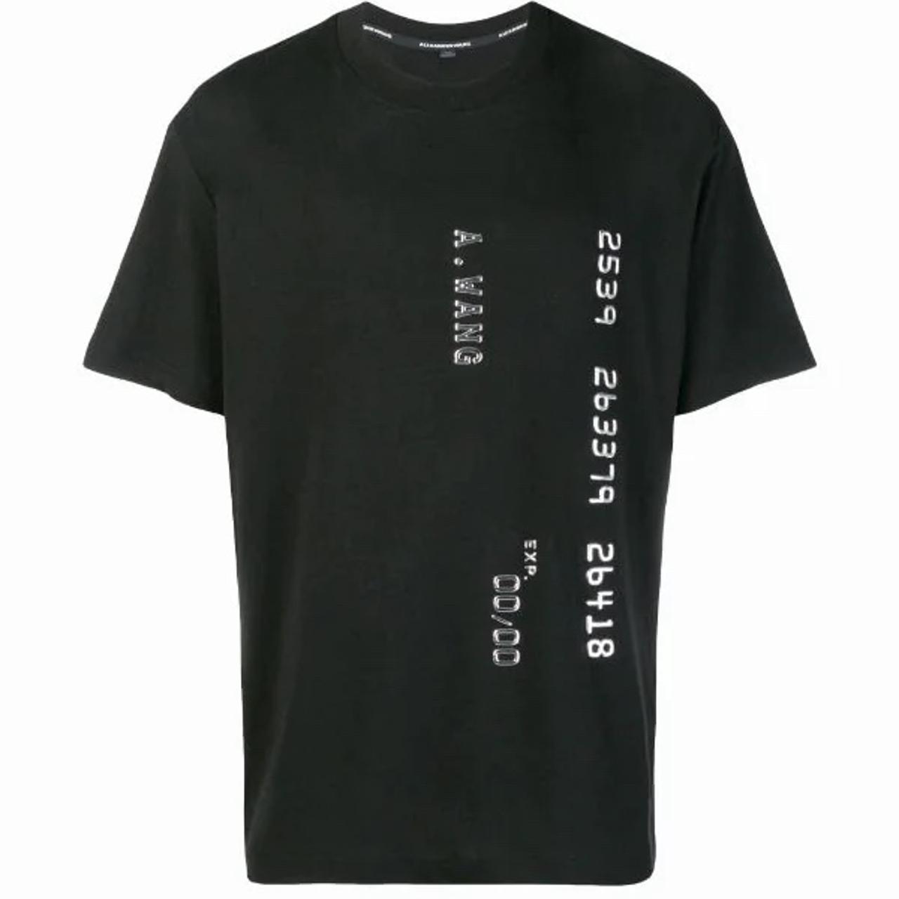 Alexander Wang Men's Black and Silver T-shirt (2)