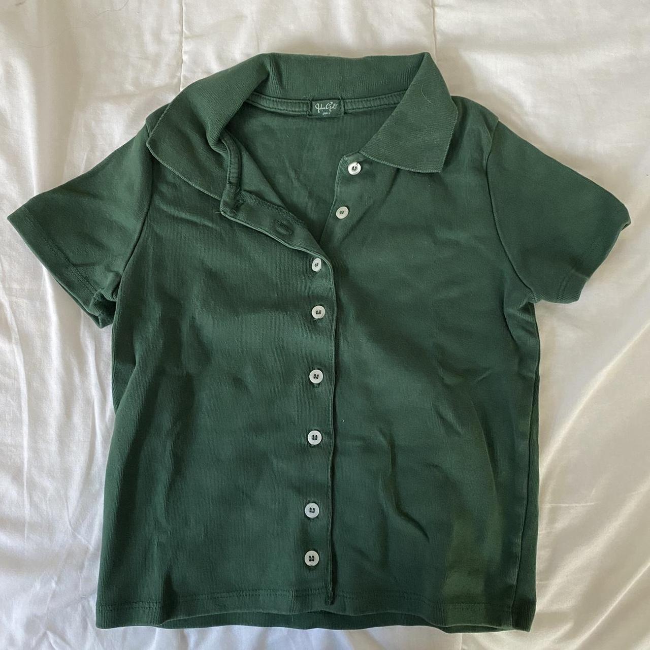 brandy melville dark green caroline top super cute... Depop