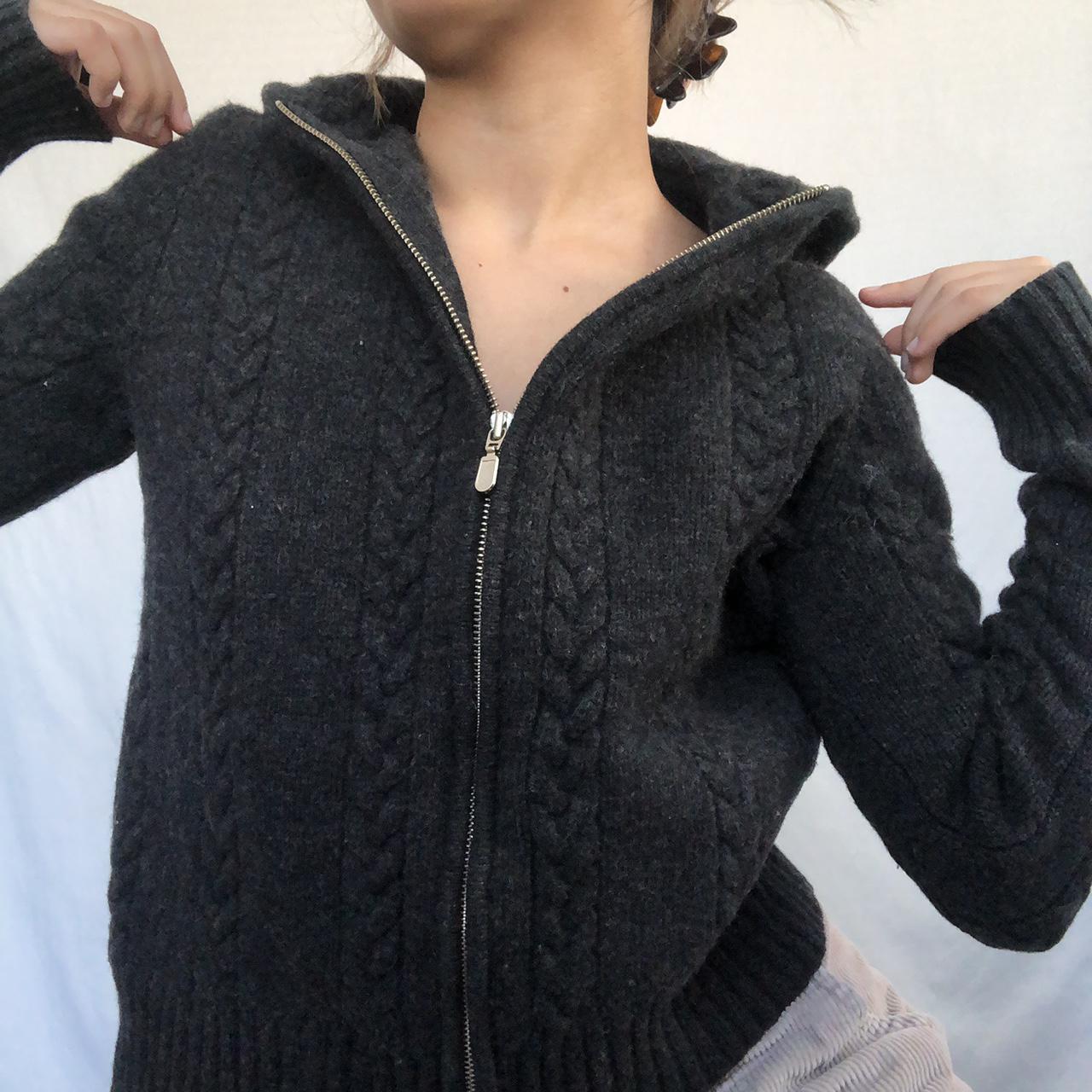 Product Image 2 - Dark grey cable knit zip