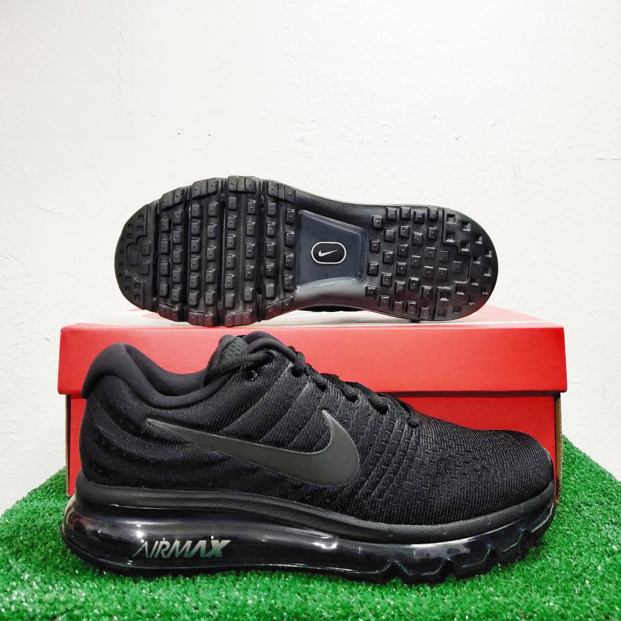 Nike Air Max 2017 Triple Black Running Shoes. Depop