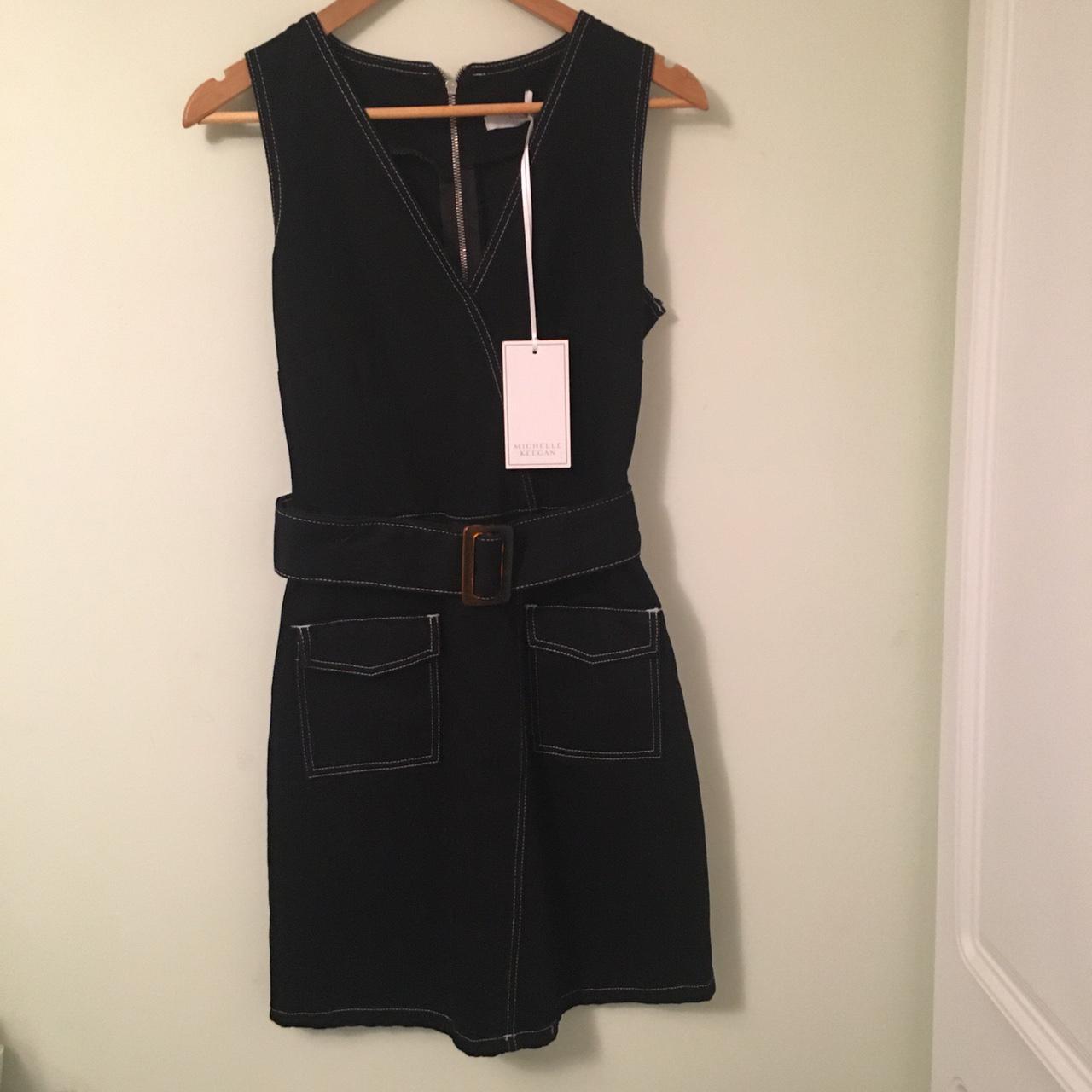 michelle keegan denim dress black