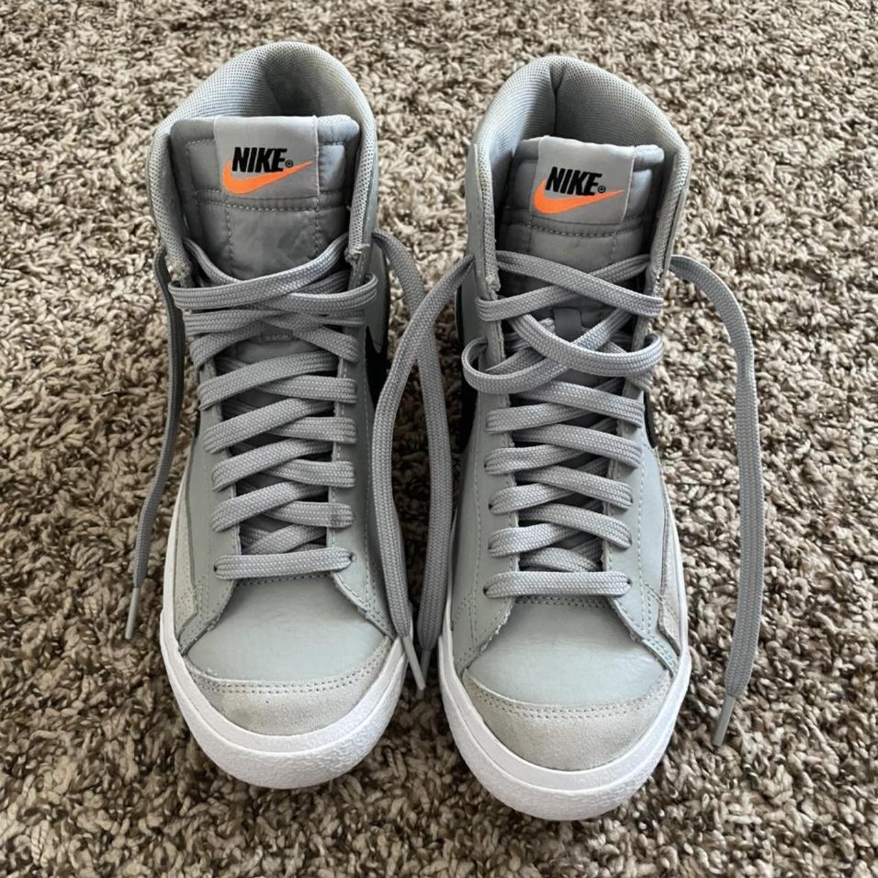 nike blazers orange and black